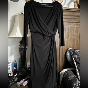 LAUREN - Black Stretch Wrap Dress